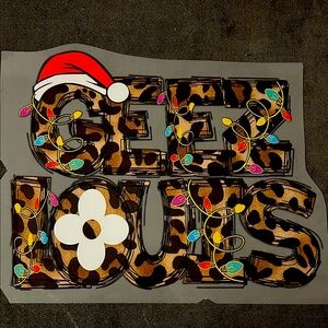 DTF transfer Leopard Print Holiday